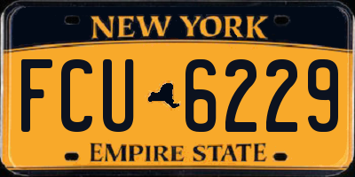 NY license plate FCU6229