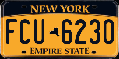 NY license plate FCU6230