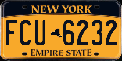 NY license plate FCU6232