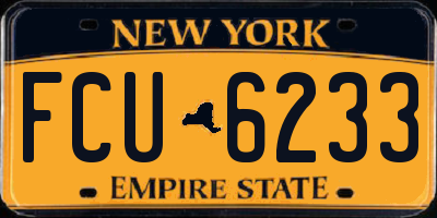 NY license plate FCU6233