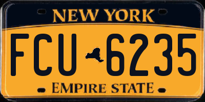NY license plate FCU6235