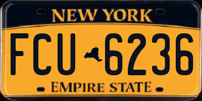NY license plate FCU6236