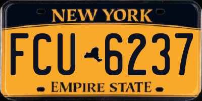 NY license plate FCU6237