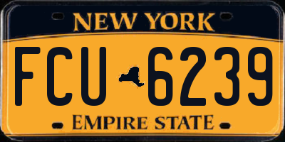 NY license plate FCU6239