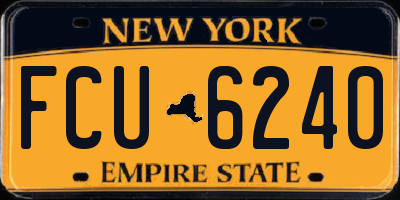 NY license plate FCU6240
