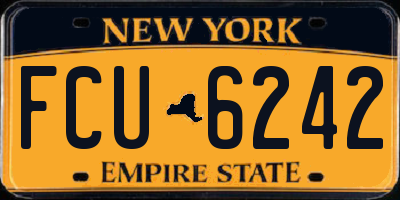 NY license plate FCU6242