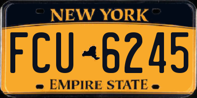 NY license plate FCU6245