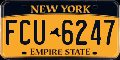 NY license plate FCU6247