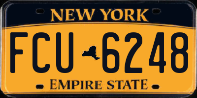 NY license plate FCU6248