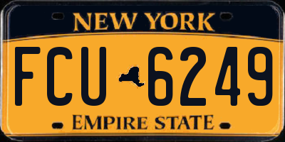 NY license plate FCU6249