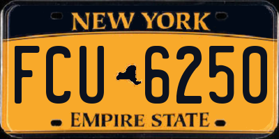 NY license plate FCU6250