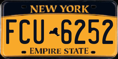 NY license plate FCU6252