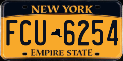 NY license plate FCU6254