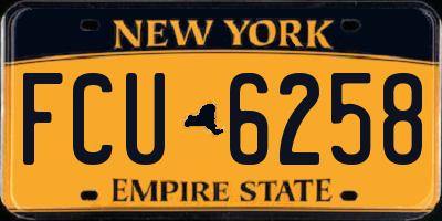 NY license plate FCU6258