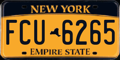 NY license plate FCU6265