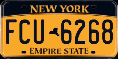 NY license plate FCU6268