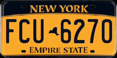 NY license plate FCU6270