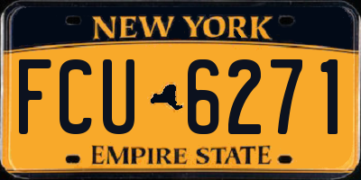 NY license plate FCU6271