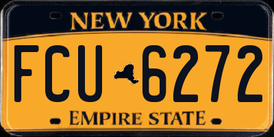 NY license plate FCU6272