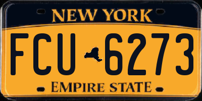 NY license plate FCU6273