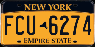 NY license plate FCU6274