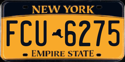 NY license plate FCU6275