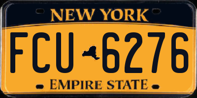 NY license plate FCU6276