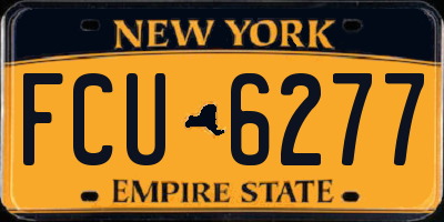 NY license plate FCU6277