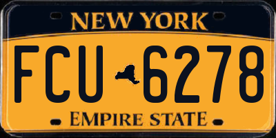 NY license plate FCU6278