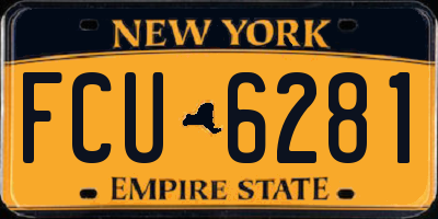 NY license plate FCU6281