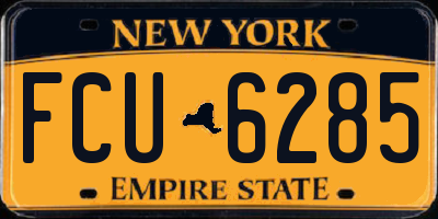 NY license plate FCU6285