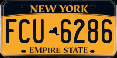 NY license plate FCU6286