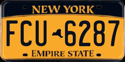 NY license plate FCU6287