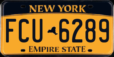NY license plate FCU6289