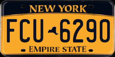 NY license plate FCU6290