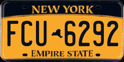 NY license plate FCU6292