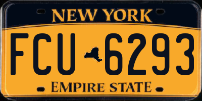 NY license plate FCU6293