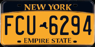 NY license plate FCU6294