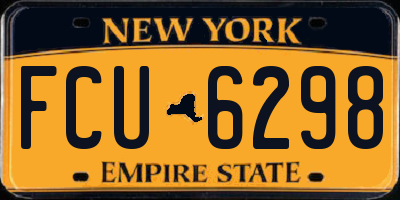 NY license plate FCU6298