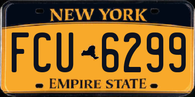 NY license plate FCU6299