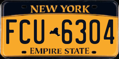 NY license plate FCU6304
