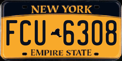 NY license plate FCU6308