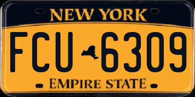 NY license plate FCU6309