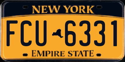 NY license plate FCU6331