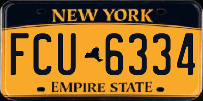 NY license plate FCU6334