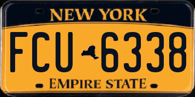NY license plate FCU6338