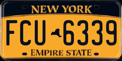 NY license plate FCU6339