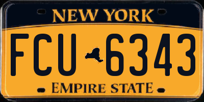 NY license plate FCU6343