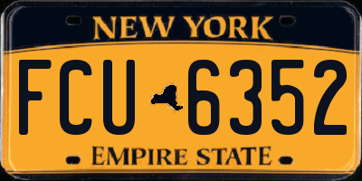 NY license plate FCU6352