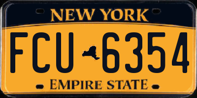 NY license plate FCU6354